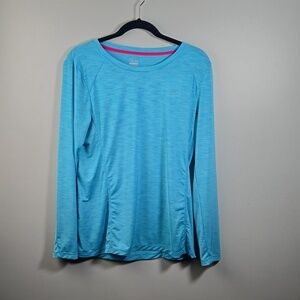 Hind running long sleeve blue and pink shirt